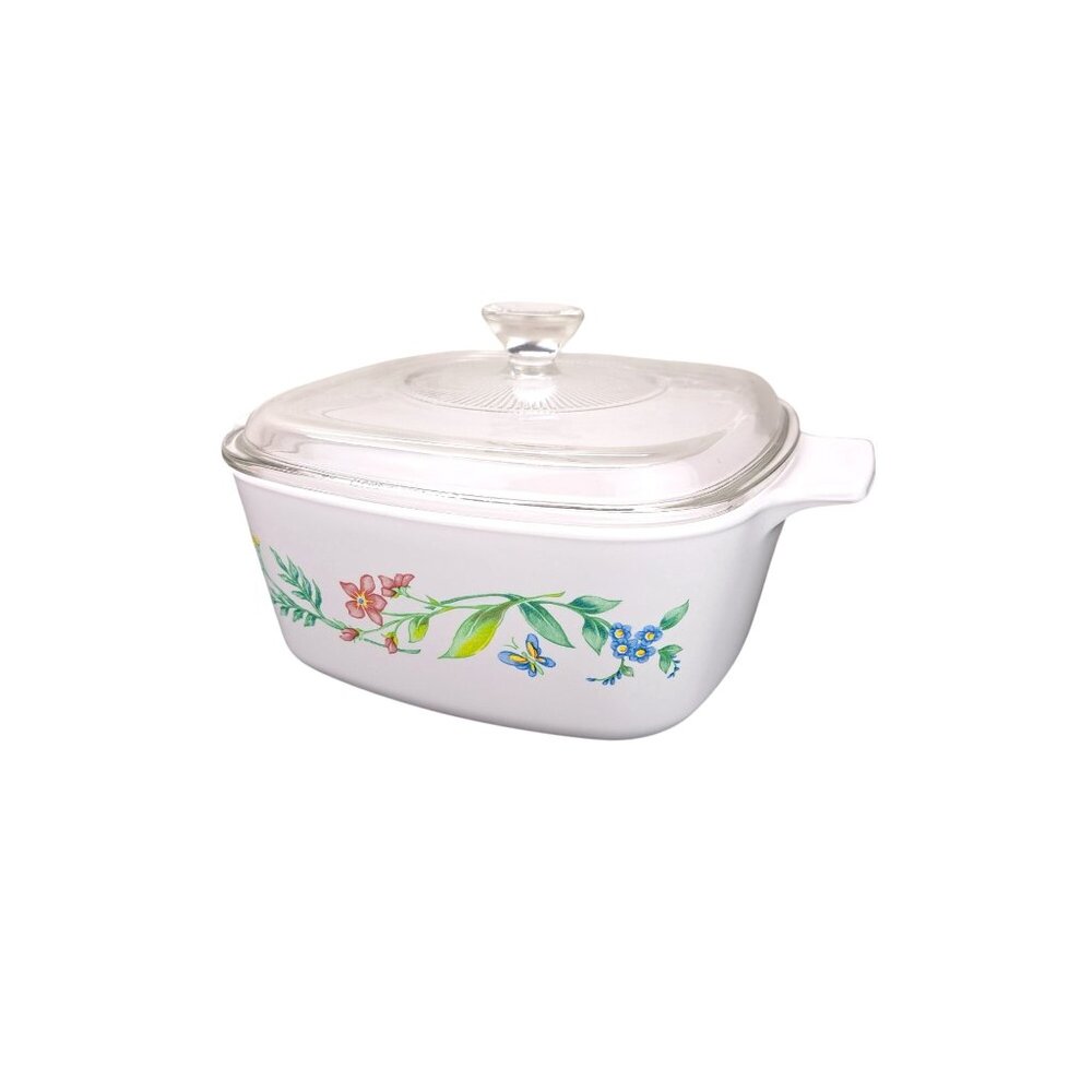 Vintage CorningWare My Garden A-1.5L Casserole Dish Glass Lid Included 1.5 Liter - Picture 2 of 16